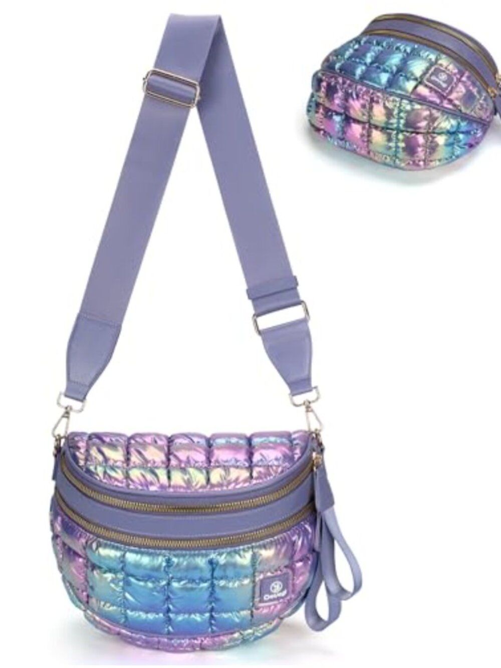 Puffer Quilted Nylon Crossbody Bum Bag Fanny Pack